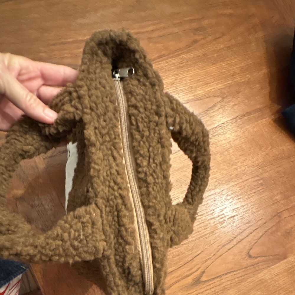 Monchhichi Brown plush lunch bag, insulated RARE - Picture 4 of 6